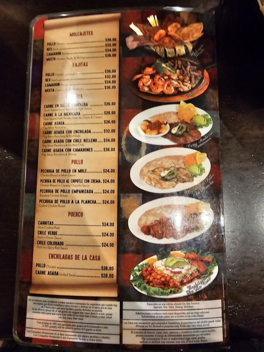 Los Compadres Restaurant Menu - Image 2